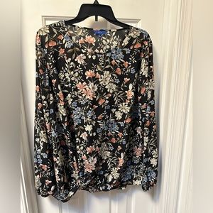 Long Sleeve Floral Blouse